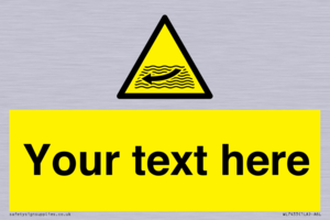 Custom Warning strong river flows